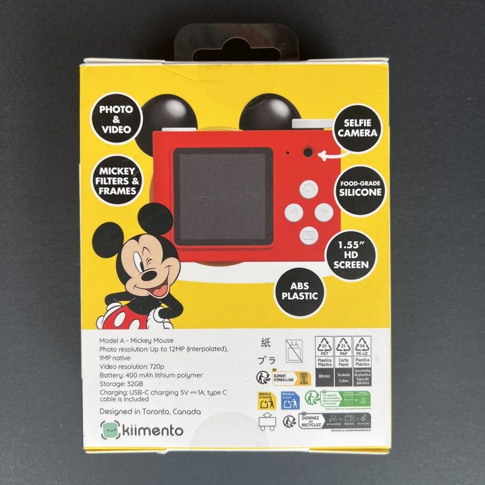 Disney Mickey Mouse Mini Kids Digital Camera & Video Camcorder New Sealed
